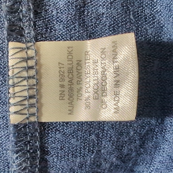 Charming Charlie Crochet Lace Trim Drape Cardigan Open Front Lightweight Medium - Picture 5 of 5